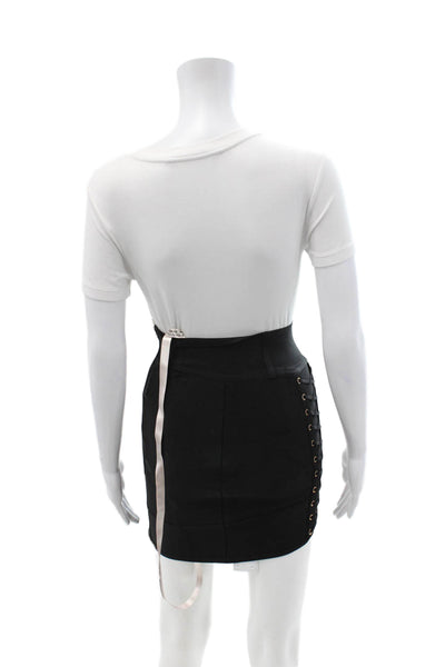 House Of CB Womens Black Bandage Mini Pencil Skirt Size S