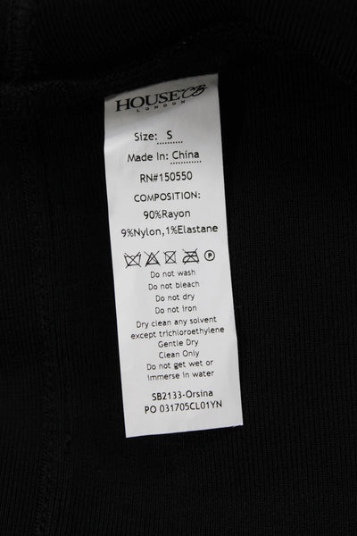 House Of CB Womens Black Bandage Mini Pencil Skirt Size S