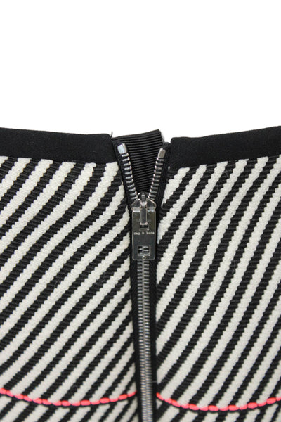 Rag & Bone Womens Mini Straight Pencil Striped Beige Skirt Size 4