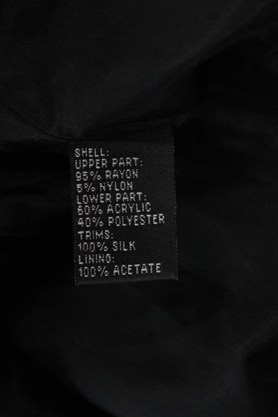 Carmen Marc Valvo Women Fit & Flare Tank Dress Black Square Neck Zip Size 10