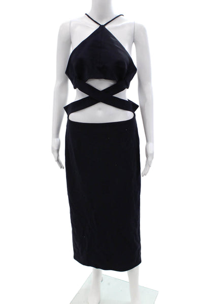 Nicholas Womens Bodycon Black Sleeveless Long Dress Size 8