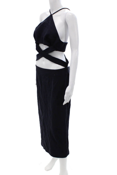 Nicholas Womens Bodycon Black Sleeveless Long Dress Size 8
