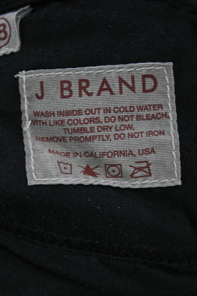 J Brand Womens Ankle Pants Black Low Rise Size 28