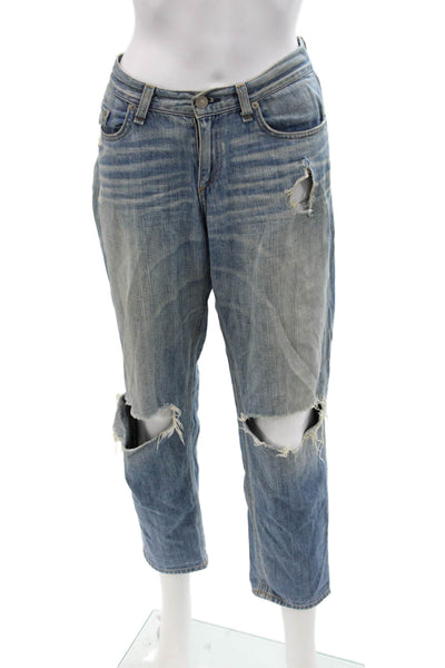 Rag & Bone Unisex Cropped Straight Jeans Blue Size 26