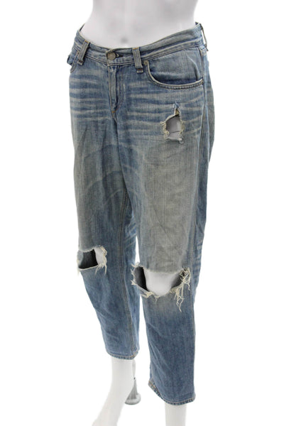 Rag & Bone Unisex Cropped Straight Jeans Blue Size 26