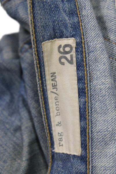 Rag & Bone Unisex Cropped Straight Jeans Blue Size 26