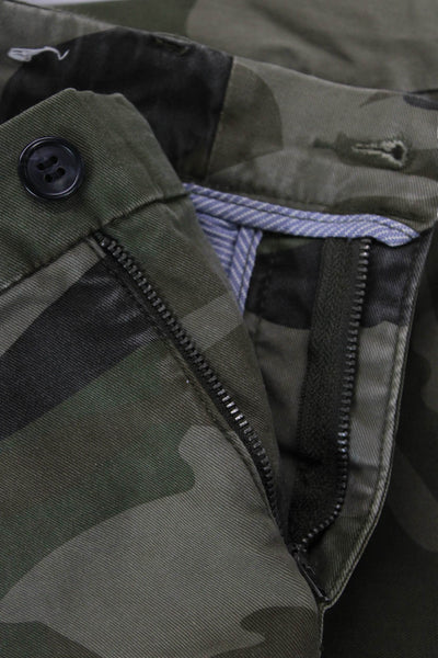 Pull & Bear Mens Cargo Jogger Pants Green Camouflage Size 38