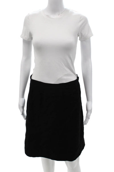 Kate Spade New York Womens A-Line Black Cotton Skirt Size 6