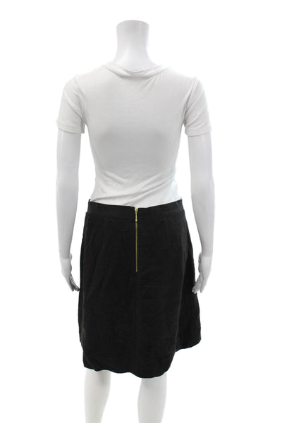 Kate Spade New York Womens A-Line Black Cotton Skirt Size 6