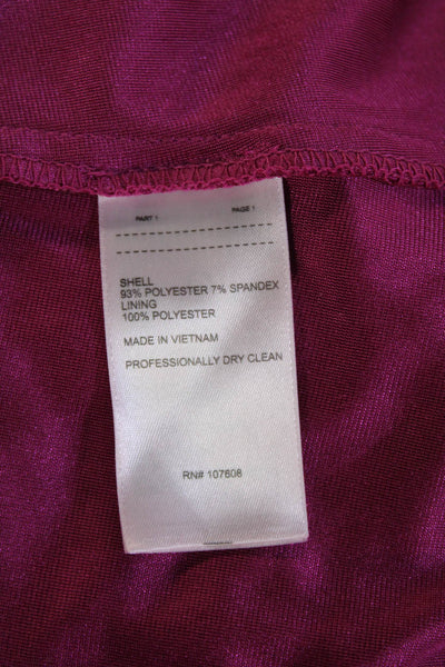 Laundry by Shelli Segal Womens Slip Dress Purple V-Neck Sleeveless Size 10