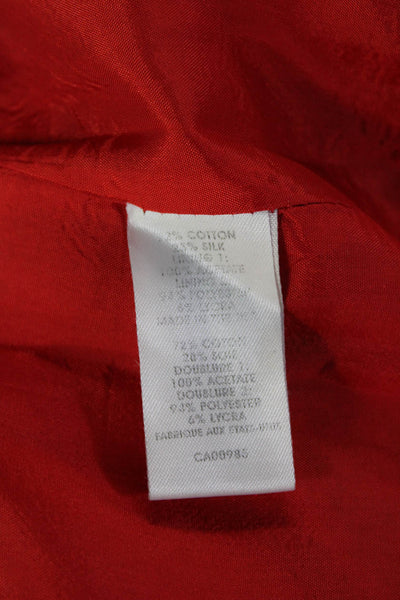 Nanette Lepore Womens Mini Sundress Red Square Neck Sleeveless Beach Size 6