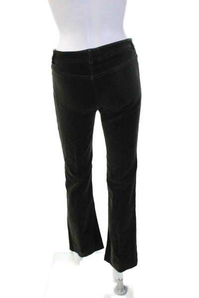 Theory Women Black Cotton Blend Pants Button Front 31in Size 2