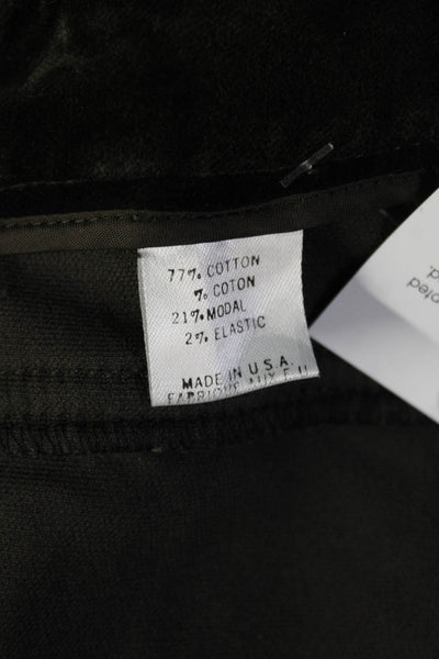 Theory Women Black Cotton Blend Pants Button Front 31in Size 2