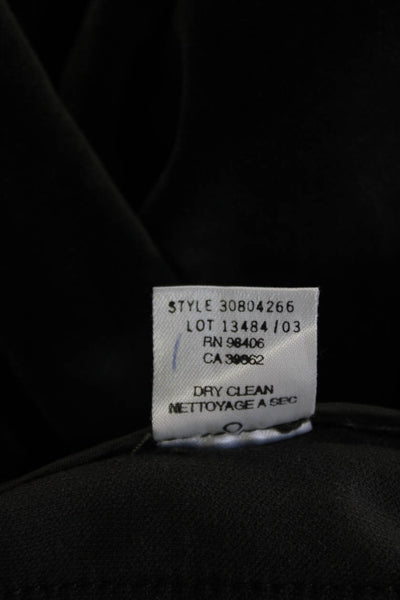 Theory Women Black Cotton Blend Pants Button Front 31in Size 2