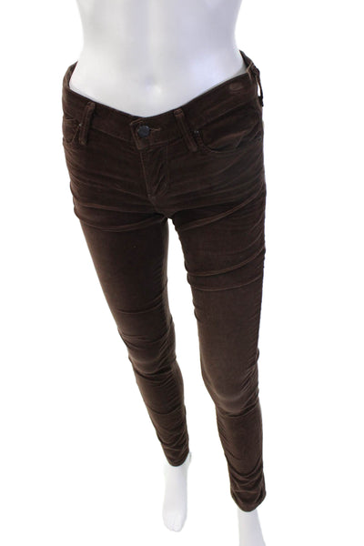 Citizens of Humanity Women Jeggings Brown Cotton Lycra Button Size 26