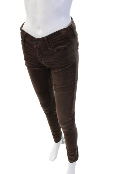 Citizens of Humanity Women Jeggings Brown Cotton Lycra Button Size 26