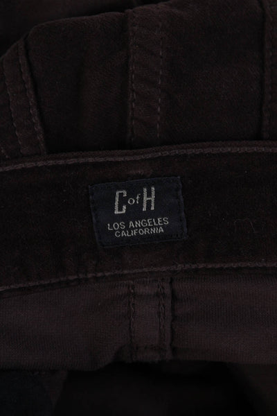 Citizens of Humanity Women Jeggings Brown Cotton Lycra Button Size 26