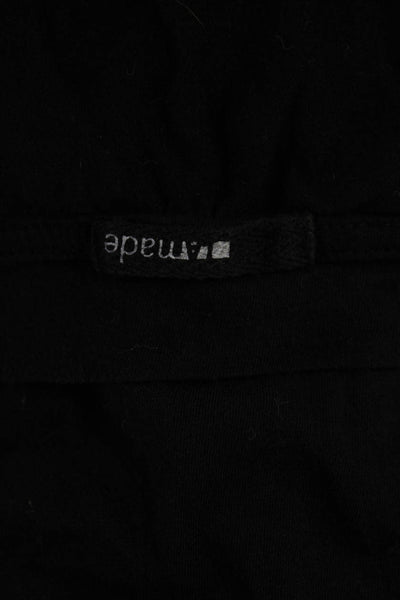 LA Made Womens Black V-Neck Basic T-Shirt Short Sleeve Supima Cotton Size M