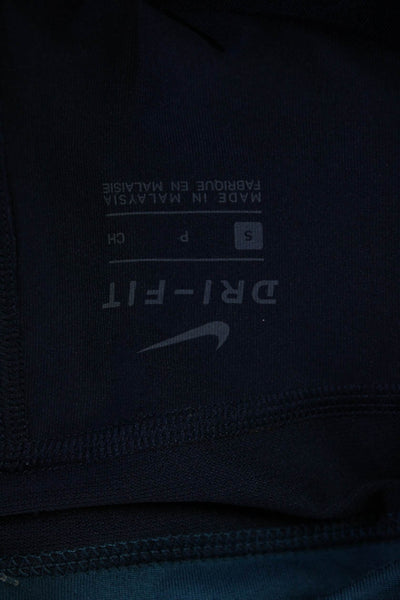 Nike Unisex Blue Sports Polyester Blend Drawstring Shorts Size S