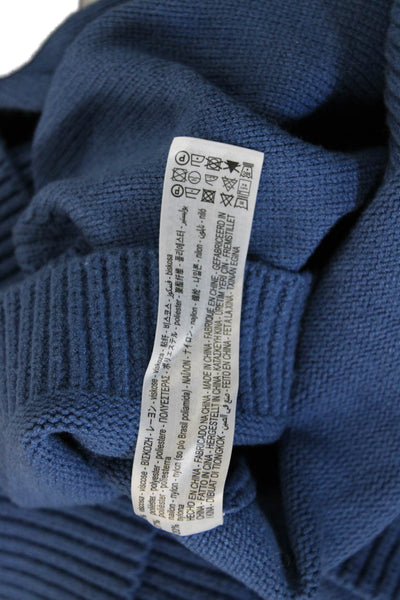Zara Unisex Pullover Sweater Blue Turtleneck Long Sleeve Size S