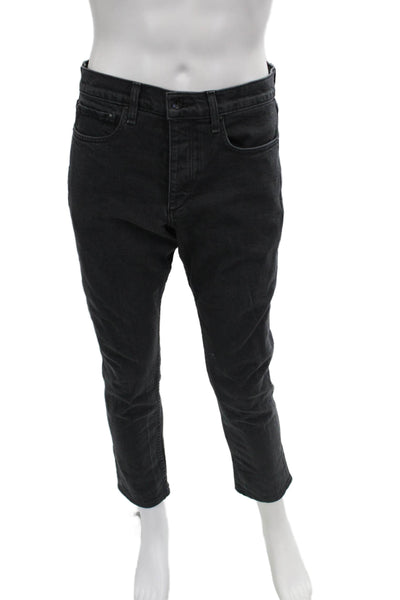 Rag & Bone Mens Jeans Black Ankle Cropped Tapered Button Size 33