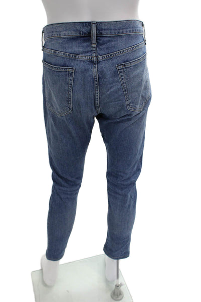 Rag & Bone Mens Skinny Cropped Jeans Blue Button Closure Size 33