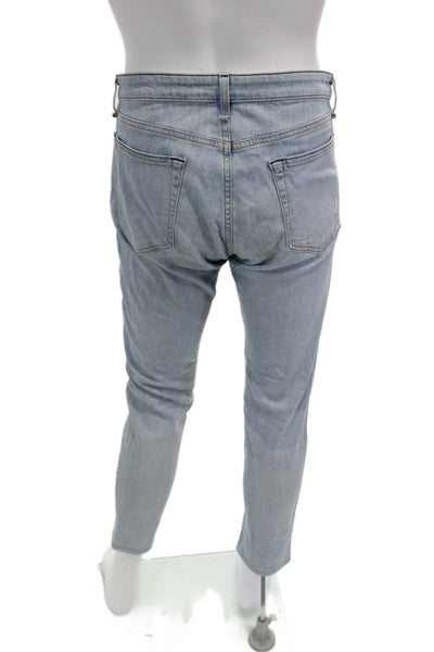 Rag & Bone Mens Skinny Ankle Cropped Jeans Light Blue Button Fly Size 33