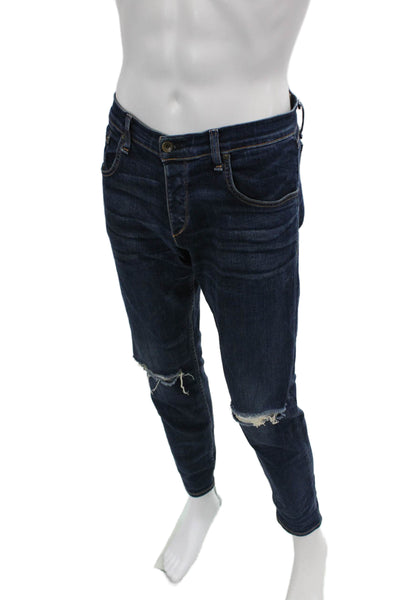 Rag & Bone Mens Skinny Tapered Dark Blue Jeans Size 34