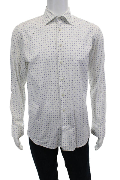 Etro Men's Collared Long Sleeves Printed Button Down Shirt Size 39