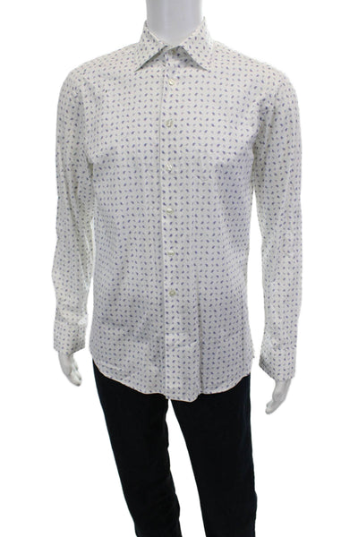 Etro Men's Collared Long Sleeves Printed Button Down Shirt Size 39