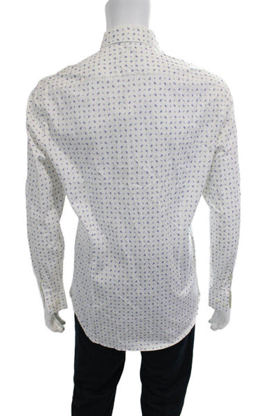 Etro Men's Collared Long Sleeves Printed Button Down Shirt Size 39