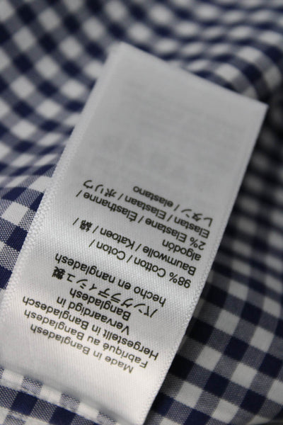 J Crew Men's Long Sleeves Button Down Plaid Shirts Blue Size M