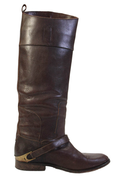 Golden Goose Deluxe Brand Womens Leather Knee High Boots Brown Size EUR 37