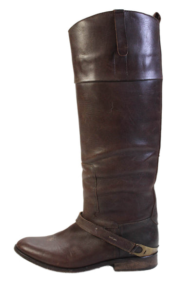Golden Goose Deluxe Brand Womens Leather Knee High Boots Brown Size EUR 37