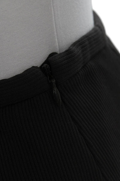 Armani Collezioni Women Straight Pencil Black Wool Blend Skirt Size 4
