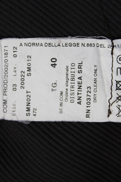 Armani Collezioni Women Straight Pencil Black Wool Blend Skirt Size 4