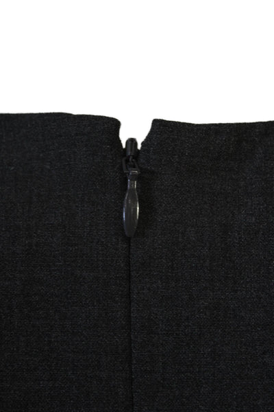 J Crew Womens Sheath Dress Dark Gray Sleeveless Wool Blend Size 0