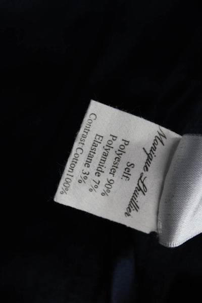 Monique Lhuillier Women Dark Blue Sheath Dress Zip Polyester Size 2