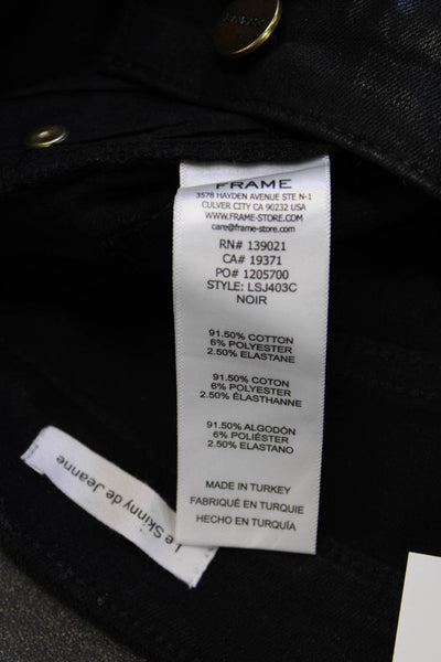 Frame Womens Ankle Skinny Black Jeans Size 26