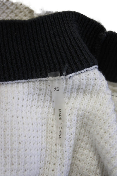 Margaret OLeary Unisex Pullover White Cotton Crewneck Long Sleeve Size XS