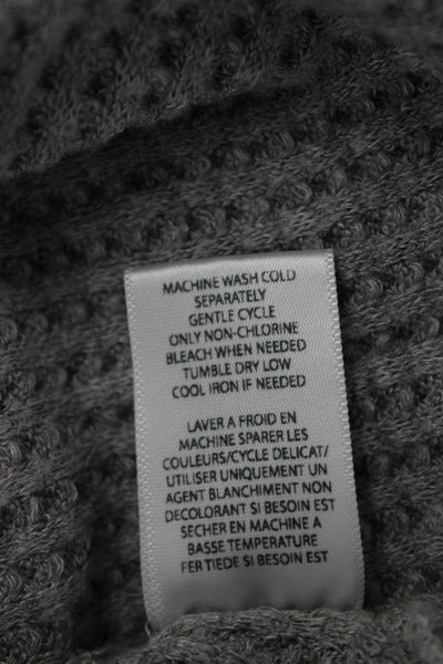 NSF Women Henley Pullover Gray Long Sleeve Size PP