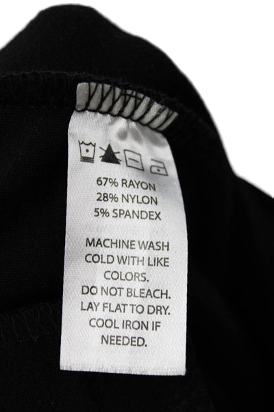 Saks Fifth Avenue Womens Ankle Dress Pants Black Rayon Blend Size M