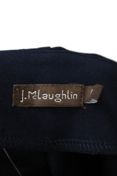 J. Mclaughlin Womens Dress Pants Dark Blue Hook & Eye Size 8