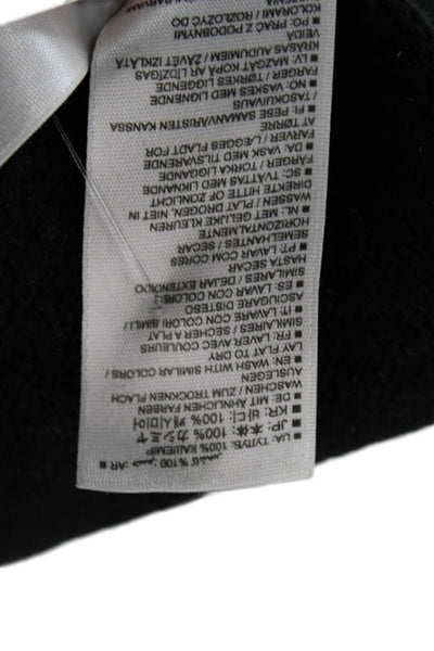 Sharis Place Womens 100% Cashmere Crew Neck Pullover Sweater Black Size S