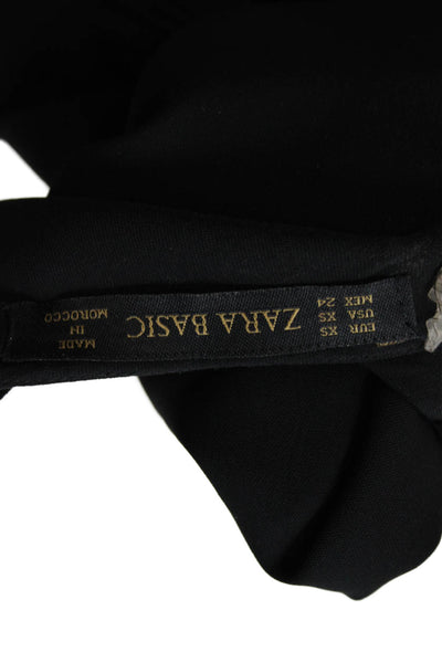 Zara Basic Womens Black V Neck Camisole Sleeveless Polyester Size XS