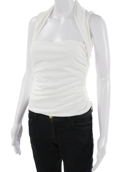 Zara Women White Sleeveless Tank Polyester Blend Size XS