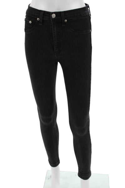 Rag & Bone Jean Women Ankle Skinny Jeans Black Mid Rise Size 27