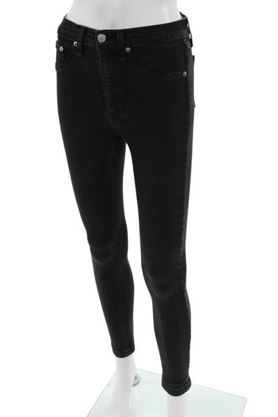 Rag & Bone Jean Women Ankle Skinny Jeans Black Mid Rise Size 27