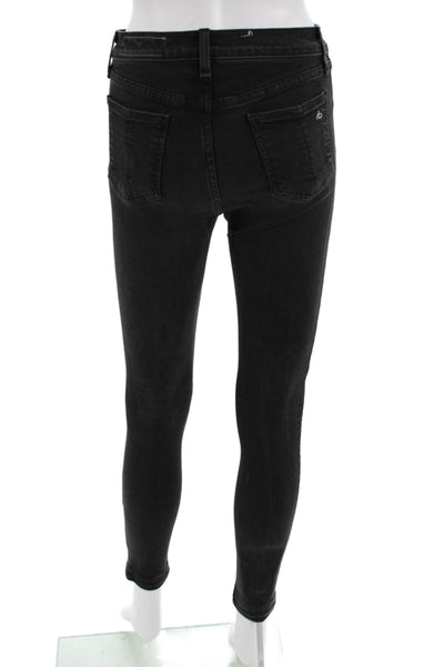 Rag & Bone Jean Women Ankle Skinny Jeans Black Mid Rise Size 27