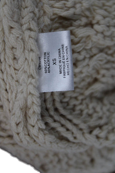 Chaser Unisex Beige Sweater Vest V Neck 60% Cotton 40% Acrylic Size XS